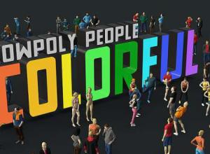 低多边形人物角色3D模型 Cubebrush – Lowpoly People Colorful