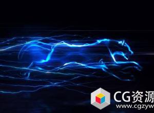 AE模板-电荷标志猎豹Logo动画 Electric Charge Logo