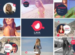 AE模板-时尚扁平化图形电视栏目包装 Lava Broadcast Package