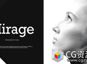 AE模板-时尚简约摄影图片展示片头 Mirage