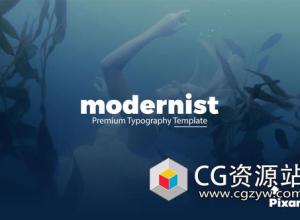 AE模板-4K动力学排版时尚文字标题动画 Modernist Premium Typography