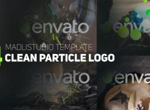 AE模板-4组明亮干净多彩简洁粒子Logo动画 4 Clean Particle Logo