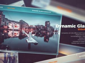 AE模板-动态玻璃幻灯片空间相册照片开场 Dynamic Glass Slideshow