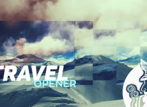 AE模板-创意图形网格现代旅游视频开场 Reel