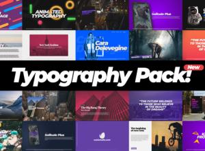 AE模板-时尚企业标题文字排版动画 Typography Pack