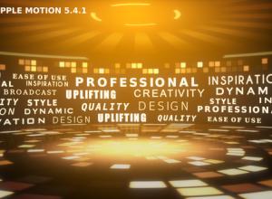 Apple Motion模板-时尚文字背景环形图片开场 Typography Arena