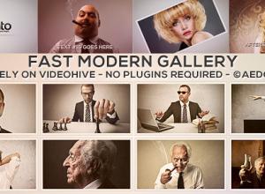 AE模板-现代照片幻灯片快速切换片头 Fast Modern Gallery