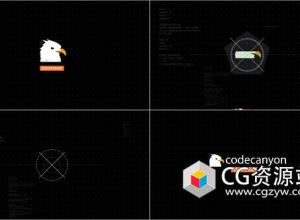 AE模板-小故障科技感Logo动画 Sci-Fi Glitch Logo