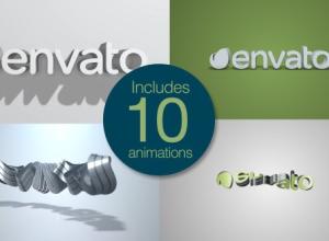 AE模板-E3D10组三维挤出logo动画Quick Clean 3D Logo Pack