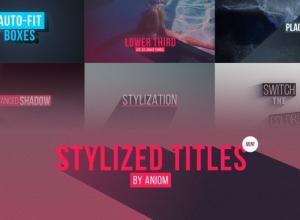 AE模板-长投影时尚风格文本标题排版动画 Stylized Titles