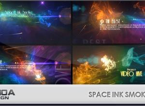 AE模板-水彩水墨烟雾宇宙银河系背景文字标题片头 Space Ink Smoke