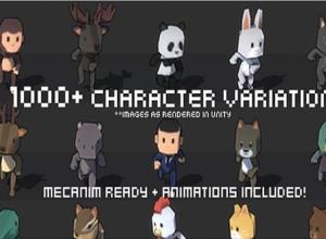 卡通游戏角色3D模型 Cubebrush – 1000+ Character Pack