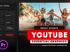 AE模板+PR预设MG动画图形元素转场文字标题动画