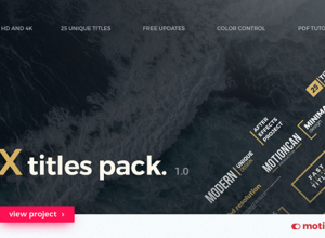 AE模板-25组文字标题排版字幕动画titles