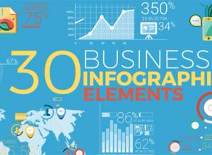 AE模板-30组业务信息图表元素CON图标动画 30 Business Infographic Elements