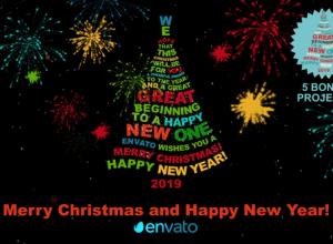 AE模板-圣诞节问候视频文字标题排版动画 christmas-tree-greetings-2019