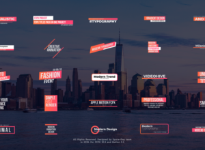 FCPX插件-25组现代流行文字排版设计字幕条动画