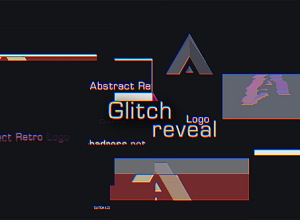 AE模板-数字失真信号损坏文字Logo动画 Glitch Logo Reveal