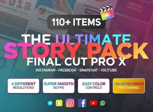 FCPX插件-110个手机竖屏流行文字排版设计视频包装动画