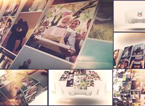 AE模板-三维照片马赛克幻灯片片头 Photo Mosaic Slideshow