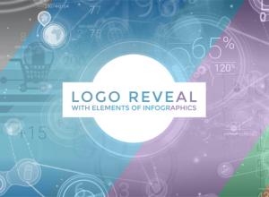 AE模板-Infographics元素信息数据Logo动画 Logo Reveal With Elements Of Infographics