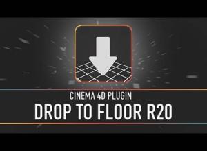 C4D地面对齐插件Drop To Floor V1.2 Cinema 4D R14-R25+使用教程