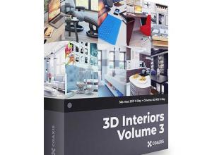 室内场景3D模型 CGAxis Collection 3D Interiors Volume 3 (C4D/MAX格式)