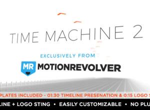 AE模板-公司企业干净科技感时间线图片展示片头 Time Machine 2