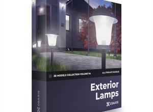 室外路灯小型落地灯壁灯吊灯3D模型 CGAxis – Exterior Lamps 3D Models Collection – Volume 94