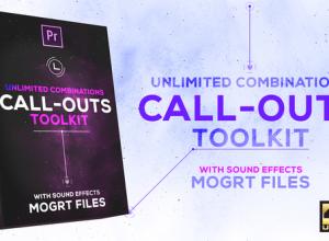 PR预设-65组科技感线条解释说明呼叫指示线动画