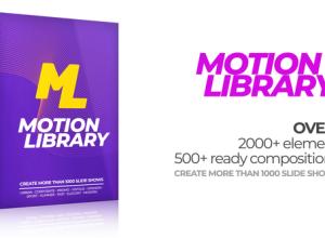AE模板-时尚视频栏目包装幻灯片制作工具包 Motion Library Pack
