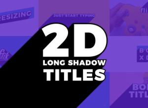 AE模板-长投影文字标题动画 Long Shadow Titles
