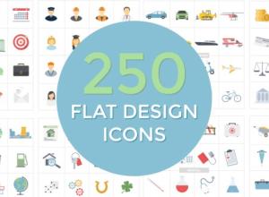 AE模板-250个扁平化图标MG动画 Flat Design Icons