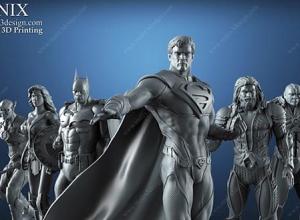 正义联盟高精度3D模型Justice League – 6 characters for 3D Printing