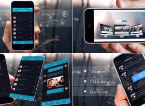 AE模板-手持触摸手势iphone移动应用程序手机APP展示片头动画