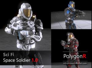 unity科幻太空战士 Sci Fi Space Soldier PolygonR 1.2