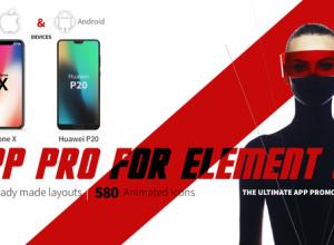 AE模板-E3D iPhoneX/华为P20 手机APP展示三维动画片头