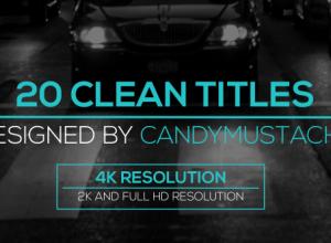 AE模板-20组4K文字标题排版动画 Clean Titles Pack