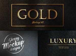 AE模板-时尚设计金色银色文字标题logo动画工具包