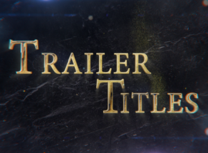 AE模板-史诗电影预告片金色粒子文字宣传片开场 Trailer Titles