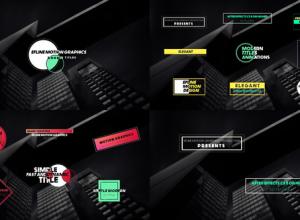 AE模板-优雅动力学排版文本标题动画 Modern Titles