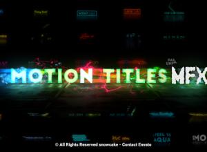 AE模板-70个超级创意卡通电力发光液体专业标题动画标题