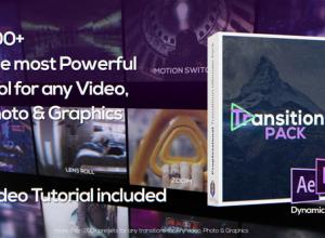 AE模板-200组摄像机推拉扭曲光效图形切割笔刷冲击视频转场