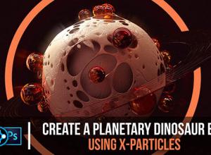 X-Particles粒子制作行星蛋场景C4D教程 Skillshare – Create A Planetary Dinosaur Egg Using X-Particles