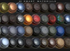 45个可用于Substance Painter 2018.2.3及以上材质预设
