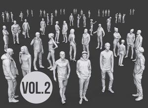 100+低多边形人物3D模型 Cubebrush – Complete Lowpoly People Pack Volume 2