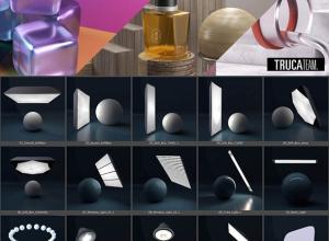 C4D阿诺德渲染器专业摄影棚灯光照明工具Arnold Light Suite C4D v1.0