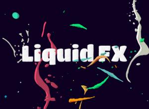 AE模板-二维FX卡通动漫液体流动元素MG动画工具包