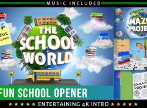 AE模板-学校教育三维动画片头 School Education Opener