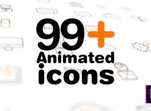 PR预设-99个线框图标ICON动画 99+ Icons Mogrt